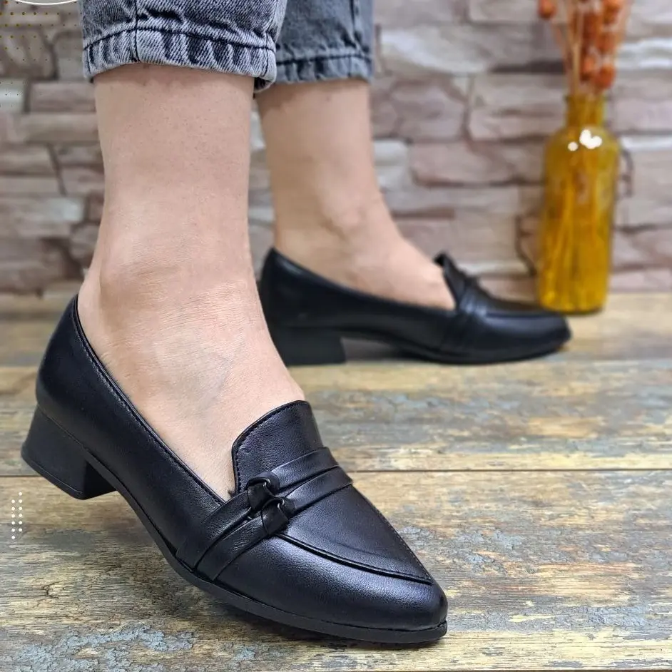 کفش کالج زنانه مشکی شیک ارسال رایگان  مناسب کادو روز زن